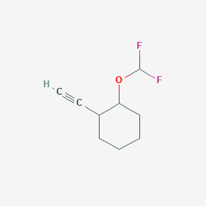 molecular formula C9H12F2O B8241491 1-(Difluoromethoxy)-2-ethynylcyclohexane 