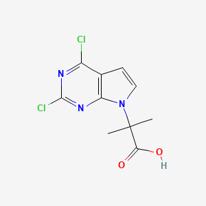molecular formula C10H9Cl2N3O2 B8241539 2-(2,4-Dichloro-7H-pyrrolo[2,3-d]pyrimidin-7-yl)-2-methylpropanoic acid 