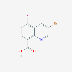 molecular formula C10H5BrFNO2 B8241544 3-Bromo-5-fluoroquinoline-8-carboxylic acid 