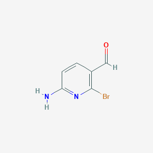 molecular formula C6H5BrN2O B8241551 6-Amino-2-bromonicotinaldehyde 