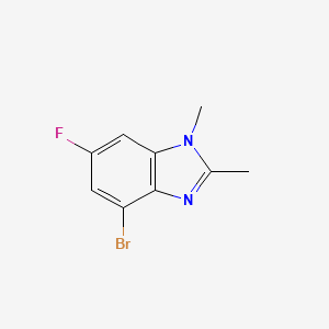 molecular formula C9H8BrFN2 B8241557 4-Bromo-6-fluoro-1,2-dimethyl-1H-benzo[d]imidazole 