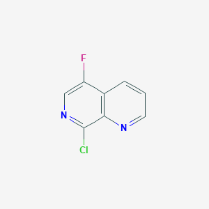 molecular formula C8H4ClFN2 B8241576 8-Chloro-5-fluoro-1,7-naphthyridine 