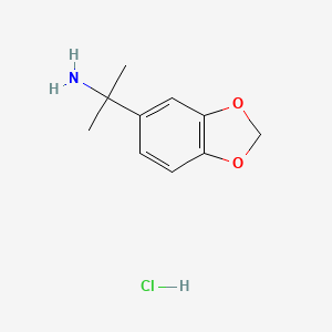 molecular formula C10H14ClNO2 B8241595 2-(Benzo[d][1,3]dioxol-5-yl)propan-2-amine hydrochloride 