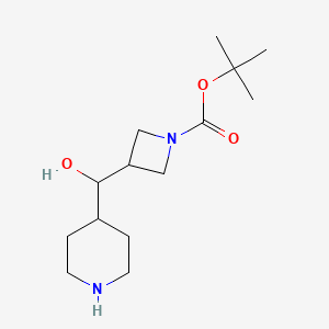 molecular formula C14H26N2O3 B8241603 Tert-butyl 3-[hydroxy(piperidin-4-yl)methyl]azetidine-1-carboxylate 