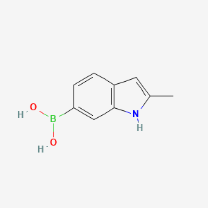 molecular formula C9H10BNO2 B8241614 (2-methyl-1H-indol-6-yl)boronic acid 