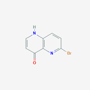 molecular formula C8H5BrN2O B8241619 6-Bromo-1,5-naphthyridin-4-ol 