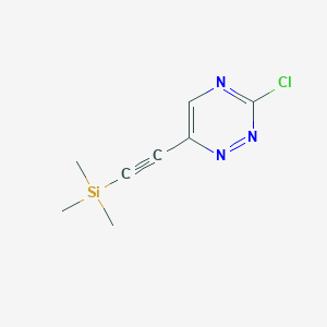 molecular formula C8H10ClN3Si B8241659 2-(3-Chloro-1,2,4-triazin-6-yl)ethynyl-trimethylsilane 