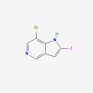 molecular formula C7H4BrIN2 B8241662 7-Bromo-2-iodo-5-azaindole 