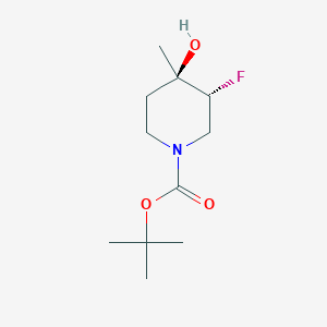 molecular formula C11H20FNO3 B8241679 Trans-3-fluoro-4-hydroxy-4-methylpiperidine-1-carboxylic acid tert-butyl ester 