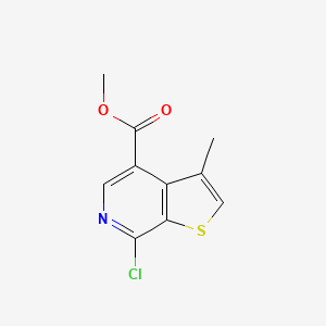 molecular formula C10H8ClNO2S B8241693 Methyl7-chloro-3-methylthieno[2,3-c]pyridine-4-carboxylate 