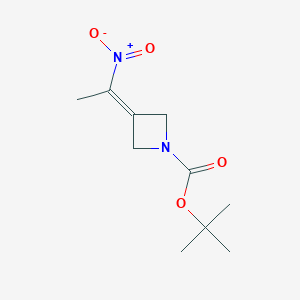 molecular formula C10H16N2O4 B8241697 tert-Butyl 3-(1-nitroethylidene)azetidine-1-carboxylate 