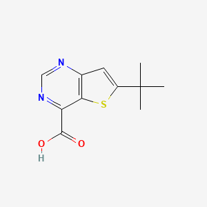 molecular formula C11H12N2O2S B8241713 6-Tert-butylthieno[3,2-d]pyrimidine-4-carboxylic acid 