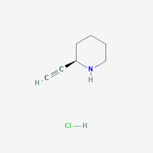 molecular formula C7H12ClN B8241723 (R)-2-Ethynylpiperidine hydrochloride 
