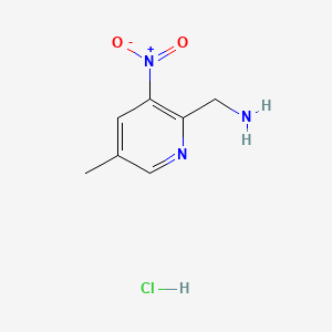 molecular formula C7H10ClN3O2 B8241726 (5-Methyl-3-nitro-2-pyridyl)methanamine;hydrochloride 