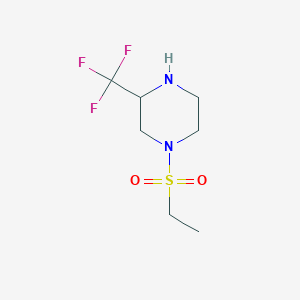 molecular formula C7H13F3N2O2S B8241768 1-(Ethylsulfonyl)-3-(trifluoromethyl)piperazine 