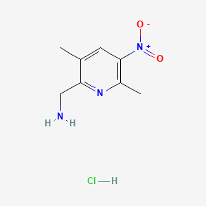 molecular formula C8H12ClN3O2 B8241801 (3,6-Dimethyl-5-nitropyridin-2-yl)methanamine;hydrochloride 