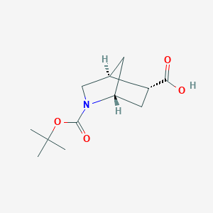 molecular formula C12H19NO4 B8241858 (1R,4S,5R)-2-(tert-Butoxycarbonyl)-2-azabicyclo[2.2.1]heptane-5-carboxylic acid 