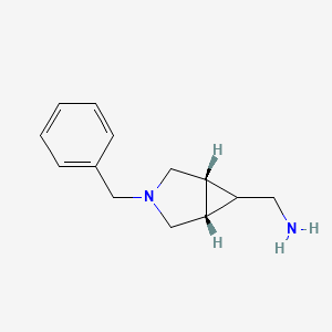 molecular formula C13H18N2 B8241878 3-Azabicyclo[3.1.0]hexane-6-methanamine, 3-(phenylmethyl)-,(1a,5a,6a)- 