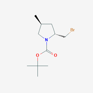 molecular formula C11H20BrNO2 B8241881 tert-Butyl (2R,4S)-2-(bromomethyl)-4-methylpyrrolidine-1-carboxylate 