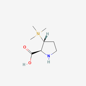 molecular formula C8H17NO2Si B8241887 (2S,3R)-3-(trimethylsilyl)pyrrolidine-2-carboxylic acid 