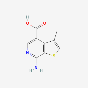 molecular formula C9H8N2O2S B8241904 7-Amino-3-methylthieno[2,3-c]pyridine-4-carboxylicacid 