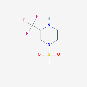 molecular formula C6H11F3N2O2S B8241934 1-(Methylsulfonyl)-3-(trifluoromethyl)piperazine 