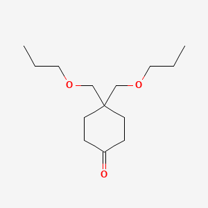 molecular formula C14H26O3 B8241956 4,4-Bis(propoxymethyl)cyclohexanone 