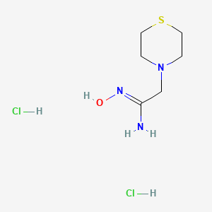 molecular formula C6H15Cl2N3OS B8241974 N'-hydroxy-2-(thiomorpholin-4-yl)ethanimidamide dihydrochloride 