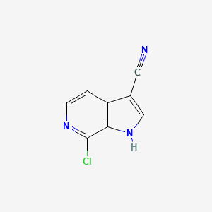 molecular formula C8H4ClN3 B8242003 7-chloro-1H-pyrrolo[2,3-c]pyridine-3-carbonitrile 