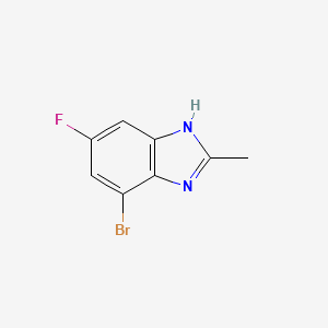 molecular formula C8H6BrFN2 B8242020 4-Bromo-6-fluoro-2-methyl-1H-benzo[d]imidazole 