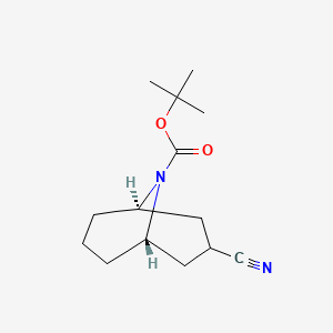 molecular formula C14H22N2O2 B8242054 tert-butyl (1R,3s,5S)-3-cyano-9-azabicyclo[3.3.1]nonane-9-carboxylate 