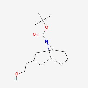 molecular formula C15H27NO3 B8242055 Tert-butyl 3-(2-hydroxyethyl)-9-azabicyclo[3.3.1]nonane-9-carboxylate 