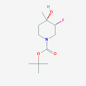 molecular formula C11H20FNO3 B8242061 Cis-3-fluoro-4-hydroxy-4-methylpiperidine-1-carboxylic acid tert-butyl ester 