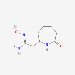 molecular formula C8H15N3O2 B8242066 N'-hydroxy-2-(7-oxoazepan-2-yl)ethanimidamide 
