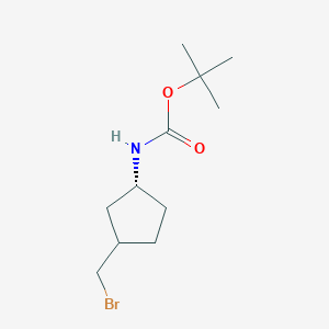 molecular formula C11H20BrNO2 B8242074 tert-butyl N-[(1R)-3-(bromomethyl)cyclopentyl]carbamate 