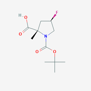 (2S,4R)-1-(Tert-butoxycarbonyl)-4-fluoro-2-methylpyrrolidine-2-carboxylic acid