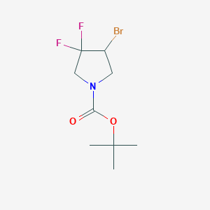 molecular formula C9H14BrF2NO2 B8242090 tert-Butyl 4-bromo-3,3-difluoropyrrolidine-1-carboxylate 