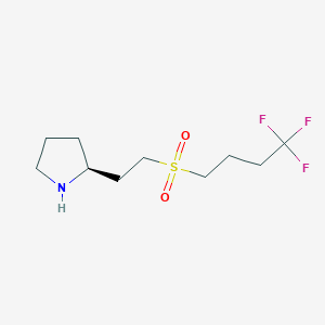 molecular formula C10H18F3NO2S B8242091 (S)-2-(2-((4,4,4-Trifluorobutyl)sulfonyl)ethyl)pyrrolidine 
