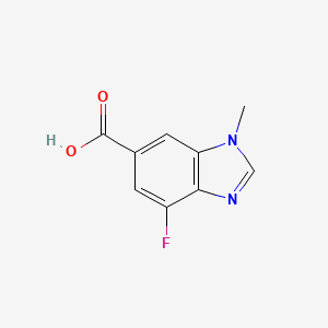 molecular formula C9H7FN2O2 B8242105 7-Fluoro-3-methyl-benzimidazole-5-carboxylic acid 