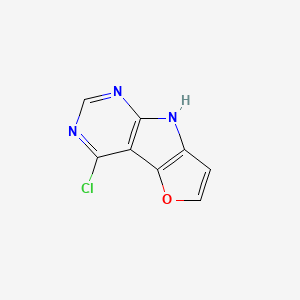 molecular formula C8H4ClN3O B8242121 4-Chloro-8H-furo[2',3':4,5]pyrrolo[2,3-d]pyrimidine 