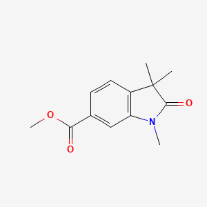 molecular formula C13H15NO3 B8242152 Methyl 1,3,3-trimethyl-2-oxoindoline-6-carboxylate 