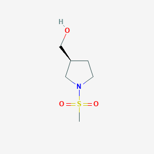 molecular formula C6H13NO3S B8242166 [(3S)-1-Methanesulfonylpyrrolidin-3-yl]methanol 