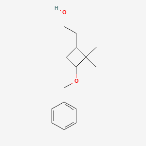 molecular formula C15H22O2 B8242183 2-(3-Benzyloxy-2,2-dimethyl-cyclobutyl)ethanol 
