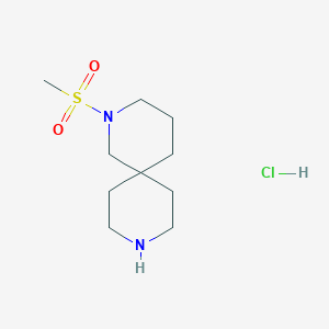 molecular formula C10H21ClN2O2S B8242203 2-(Methylsulfonyl)-2,9-diazaspiro[5.5]undecanehydrochloride 