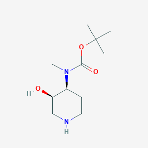 molecular formula C11H22N2O3 B8242209 tert-Butyl N-[cis-3-hydroxy-4-piperidyl]-n-methyl-carbamate 