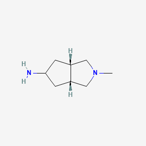 molecular formula C8H16N2 B8242235 (3aR,5s,6aS)-rel-2-Methyloctahydrocyclopenta[c]pyrrol-5-amine 