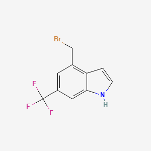 molecular formula C10H7BrF3N B8242240 4-(Bromomethyl)-6-(trifluoromethyl)-1H-indole 