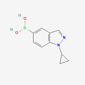 molecular formula C10H11BN2O2 B8242266 (1-Cyclopropyl-1H-indazol-5-yl)boronic acid 