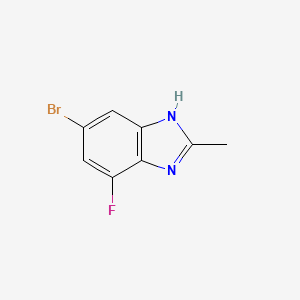 molecular formula C8H6BrFN2 B8242271 6-bromo-4-fluoro-2-methyl-1H-benzo[d]imidazole CAS No. 1301214-70-9