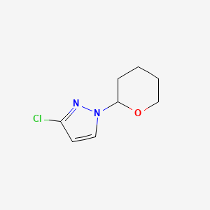 molecular formula C8H11ClN2O B8242280 3-Chloro-1-(tetrahydro-2H-pyran-2-yl)-1H-pyrazole 